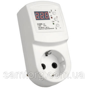 Реле напруги в розетку ZUBR R116Y, фото 1