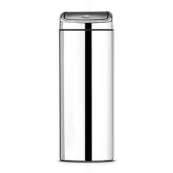 Корзина металлическая хромированная с крышкой Brabantia Touch Bin