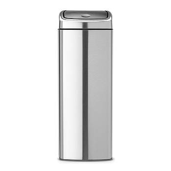 Корзина металева матова з кришкою Brabantia Touch Bin