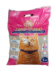 Наповнювач бентонітовий Zoo-Pride дрібний з ароматом лаванди 5кг для котячого туалету