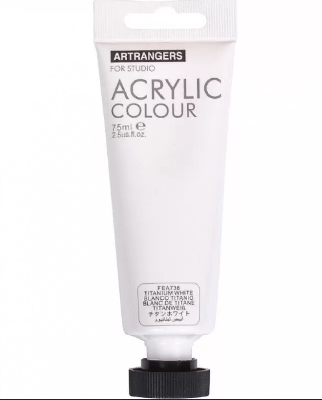Акрилова фарба Art Ranger "Titanium White" пласт туб 75мл