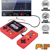 Портативная игровая приставка NES Game Plus 500 встроенных игр, ретро консоль с джойстиком Красная