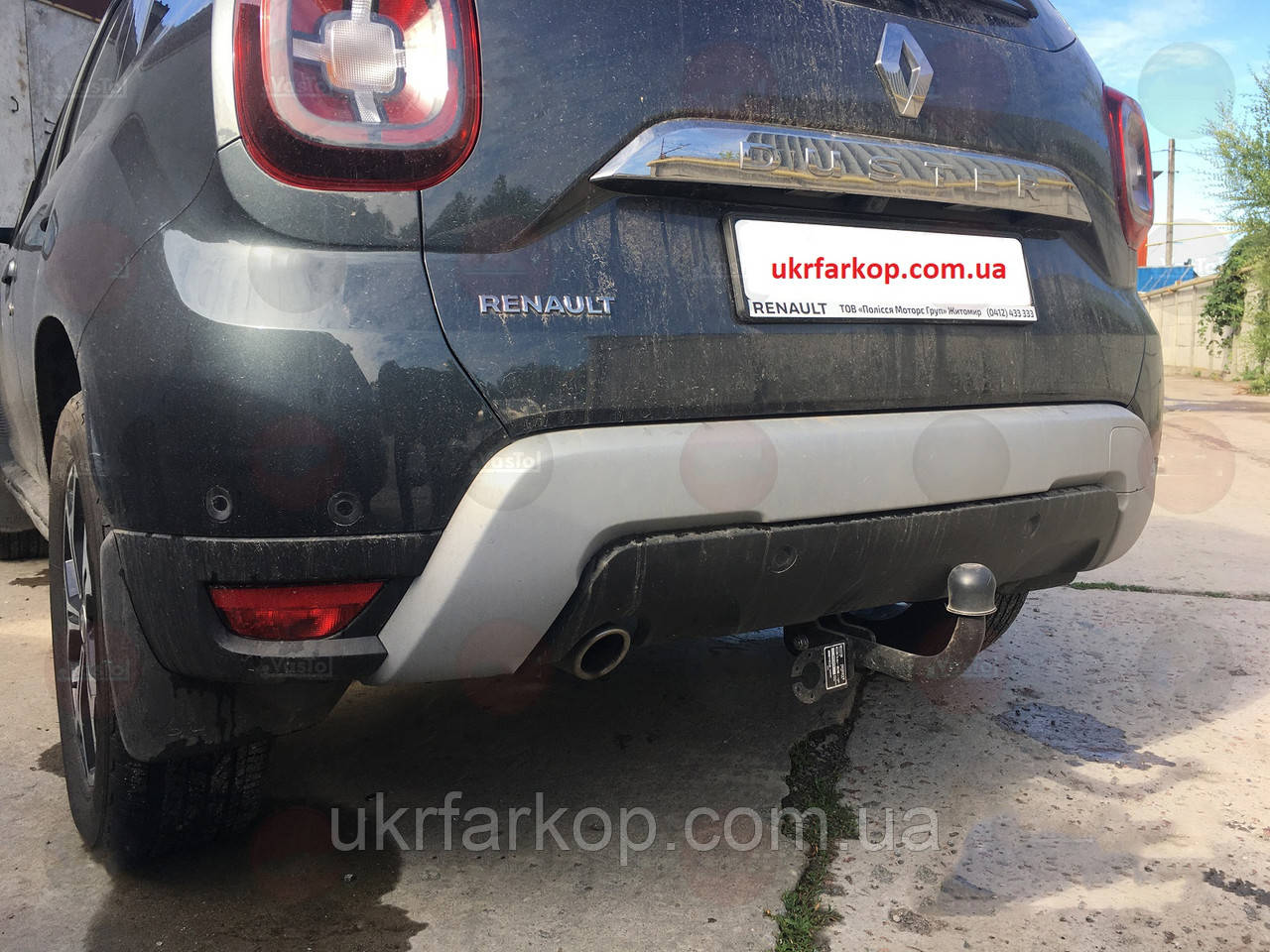 Фаркоп Renault Duster 2018-2024, Фаркоп Рено Дастер 2, З'ємний гак на 2 болтах