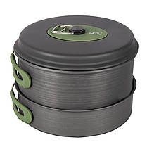 Набір посуду Bo-Camp Explorer 4 Pieces Hard Anodized Grey/Green (2200244), фото 3
