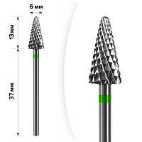 Фреза твердосплавная "Конус" Green 6*13 - зеленая насечка