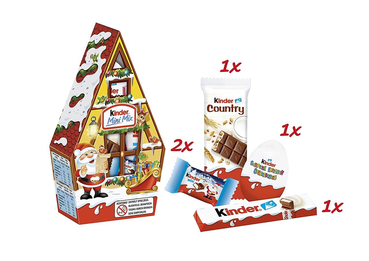 Новорічний набор подарунок Kinder Mini Mix 76 g
