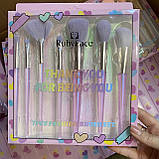 Набір 7 пензликів для макіяжу Ruby Face фіолетовий, фото 2