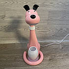 Дитяча розумна настільна лампа "Собака" рожева, 10Вт 3000-6500К, з нічником, фото 10