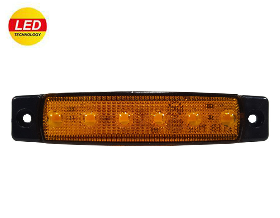 Ліхтар габаритний жовтий 6LED (Турція)