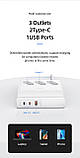 Мережевий зарядний пристрій USAMS US-CC160 P1 65 W Super Si Fast Charging USB Extension Socket white, фото 6