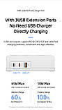 Мережевий зарядний пристрій USAMS US-CC160 P1 65 W Super Si Fast Charging USB Extension Socket white, фото 8