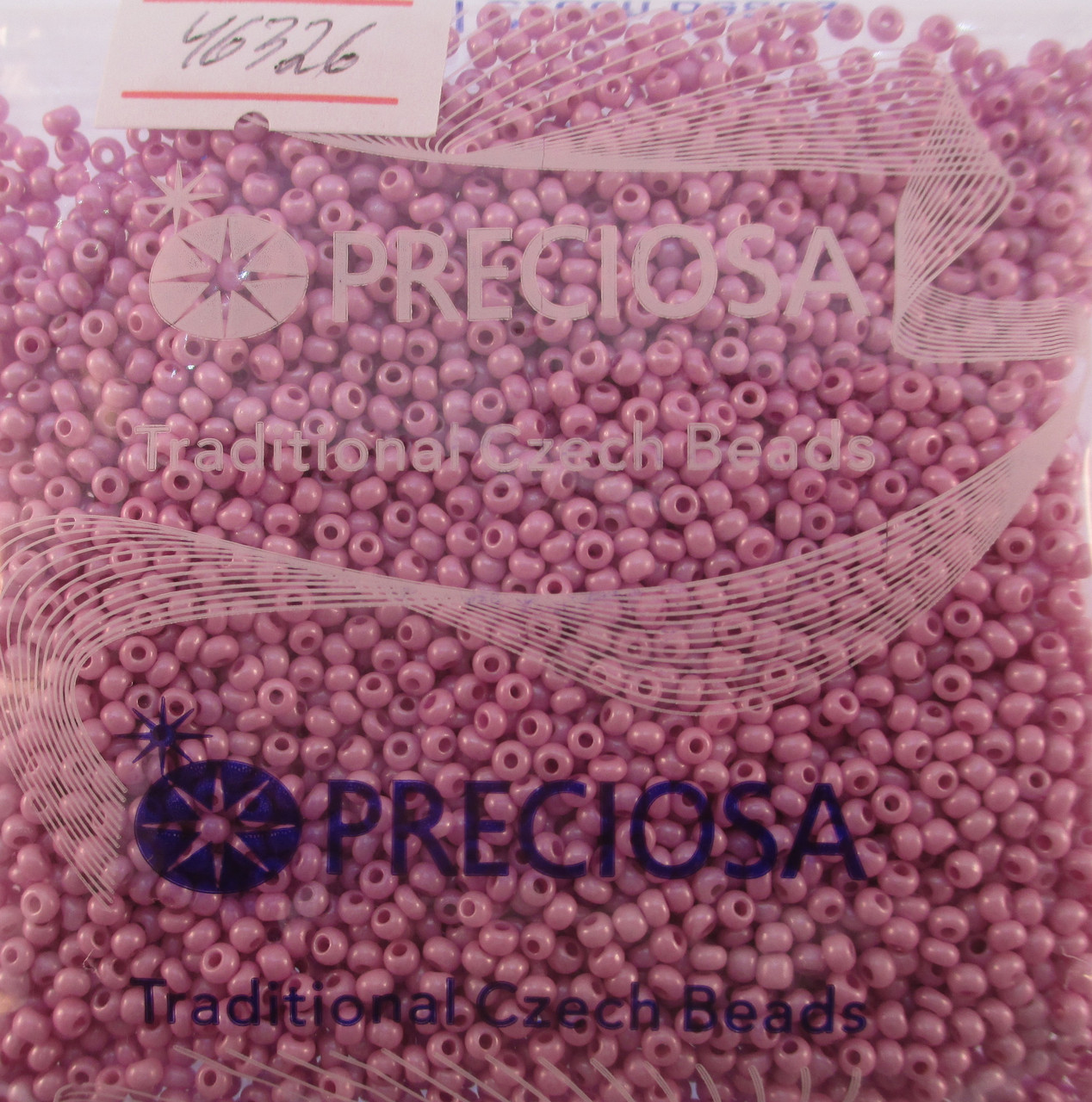 Бісер 10/0, колір — світло-бузковий (непрозорий) No46326 (пач.50 грамів), фото 1