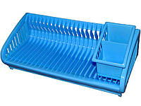 Сушилка пластиковая для посуды с поддоном SL (24тар) (голубая) ТМ КОНСЕНСУС BP