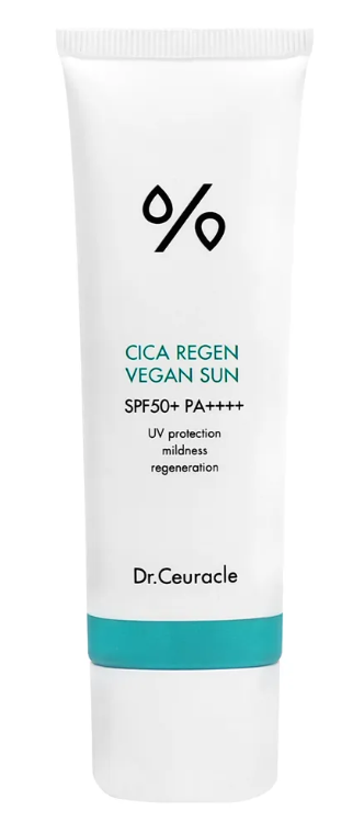 Сонцезахисний веганський крем з центелою азіатською Dr. Ceuracle Cica Regen Vegan Sun SPF50+ PA++++ (50 ml)
