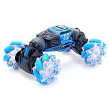 Трюкова машинка-перевертень на радіокеруванні й керуванні від руки СИНЯ арт. 2196, фото 2