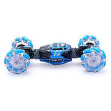 Трюкова машинка-перевертень на радіокеруванні й керуванні від руки СИНЯ арт. 2196, фото 3