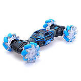 Трюкова машинка-перевертень на радіокеруванні й керуванні від руки СИНЯ арт. 2196, фото 4