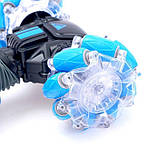 Трюкова машинка-перевертень на радіокеруванні й керуванні від руки СИНЯ арт. 2196, фото 5