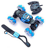 Трюкова машинка-перевертень на радіокеруванні й керуванні від руки СИНЯ арт. 2196, фото 6