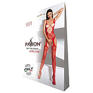 Відвертий бодістокінг з глибоким декольте Passion BS075 red, фото 4