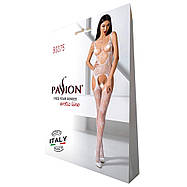 Відвертий бодістокінг з глибоким декольте Passion BS075 white, фото 4