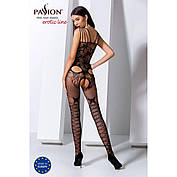 Ажурний бодістокінг з інтимними вирізами Passion BS076 black, фото 3