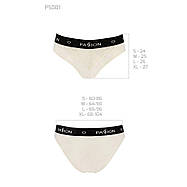 Трусики з широкою гумкою і мереживом Passion PS001 PANTIES ecru, size XL, фото 2