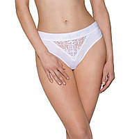 Трусики с широкой резинкой и кружевом Passion PS001 PANTIES L, white