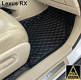 Шкіряні килимки Lexus RX 3D з екошкіри (2003-2009) Килимки Лексус РХ, фото 4