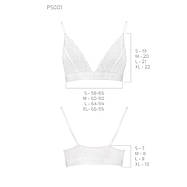 Еластичний топ з мереживом Passion PS001 TOP white, size M, фото 2