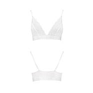 Еластичний топ з мереживом Passion PS001 TOP white, size M, фото 3