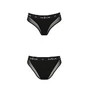 Трусики з прозорою вставкою Passion PS002 PANTIES black, size M, фото 2
