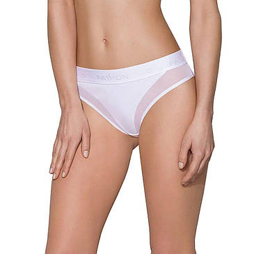 Трусики з прозорою вставкою Passion PS002 PANTIES S, white, фото 1