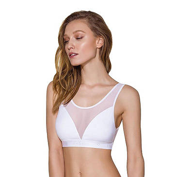 Топ з прозорою вставкою Passion PS002 TOP white, size L, фото 2