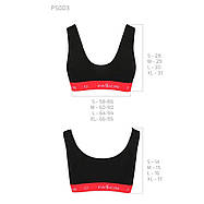 Спортивний топ на широких бретелях Passion PS003 TOP L, black, фото 4
