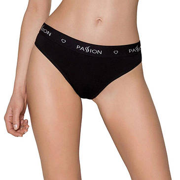 Трусики-сліпи з бавовни з еластаном Passion PS004 PANTIES black, size M, фото 2
