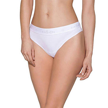 Трусики-бразіліана з бавовни Passion PS005 PANTIES M, white, фото 1