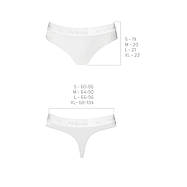 Трусики-бразіліана з бавовни Passion PS005 PANTIES M, white, фото 4