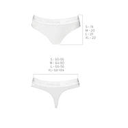 Трусики-бразіліана з бавовни Passion PS005 PANTIES XL, white, фото 4