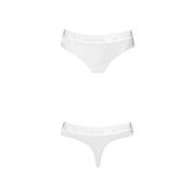 Трусики-бразіліана з бавовни Passion PS005 PANTIES XL, white, фото 5