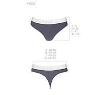 Спортивні трусики-стринги Passion PS007 PANTIES M, dark grey, фото 3