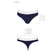 Спортивні трусики-стринги Passion PS007 PANTIES navy blue, size L, фото 3