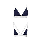 Спортивний топ з подвійними бретелями Passion PS007 TOP navy blue, size M, фото 2