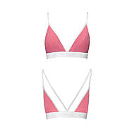 Спортивний топ з подвійними бретелями Passion PS007 TOP pink, size XL, фото 3
