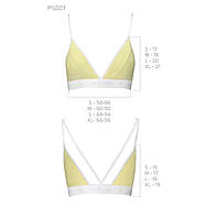 Спортивний топ з подвійними бретелями Passion PS007 TOP yellow, size M, фото 2