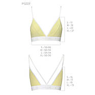 Спортивний топ з подвійними бретелями Passion PS007 TOP yellow, size XL, фото 2