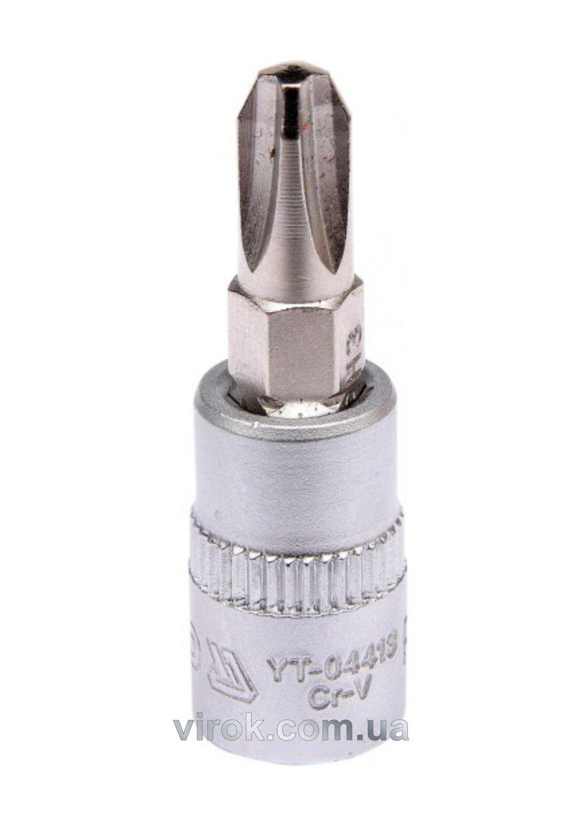 Головка торцева YATO квадрат 1/4 "Philips" PH3, L= 37 мм [150/600], фото 1