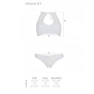 Комплект: бра, трусики з ажурним декором і відкритим кроком URSULA SET L/XL, white, фото 3