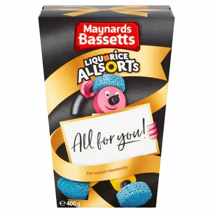 Лакричная пастила Maynards Bassetts Liquorice Allsorts Sweets Carton 400g, фото 1