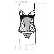 Підв'язок корсет + ремінців Lovelia corset Black L/XL - Пристрасть, фото 2